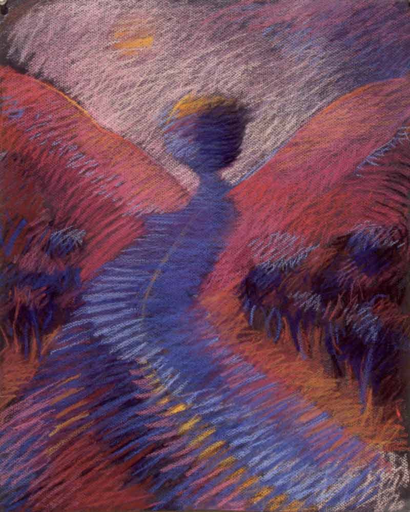The Angel, The Way, 1995, pastel, 25x19