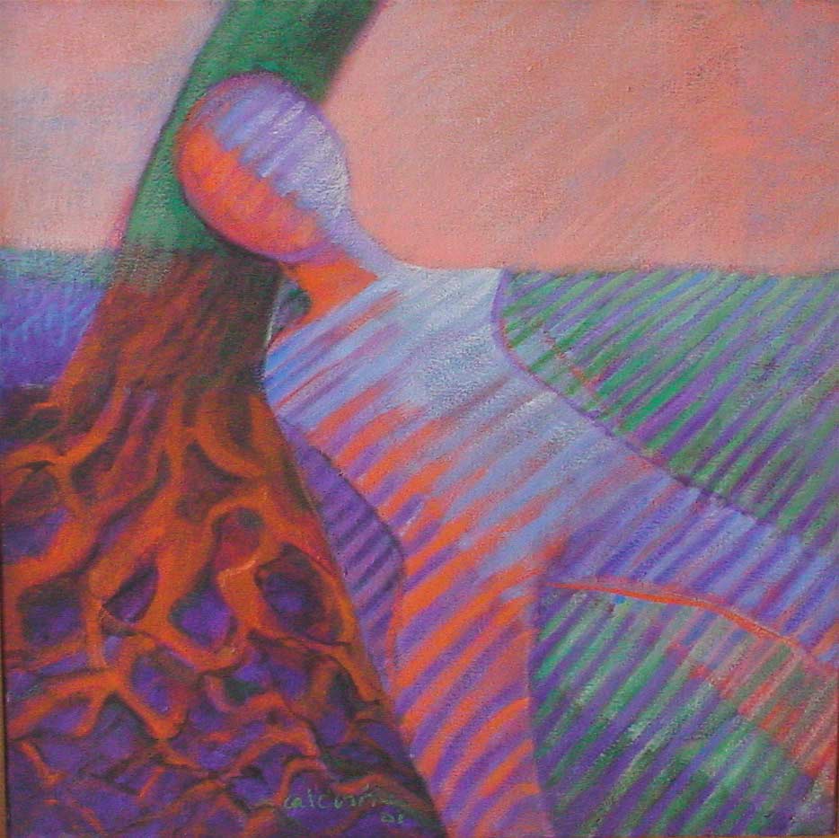 El Árbol y Yo, 2001, Óleo, 18x18