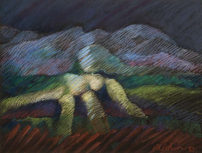 Mujer Paisaje, 1987, Pastel, 19x25